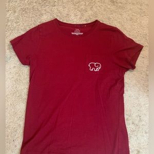 Ivory Ella Pocket Tee Pink With White Logo on Back Size and on front Medium